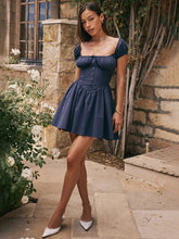 Square Collar Strapless Nightclub Party Spring Summer Mini Dress